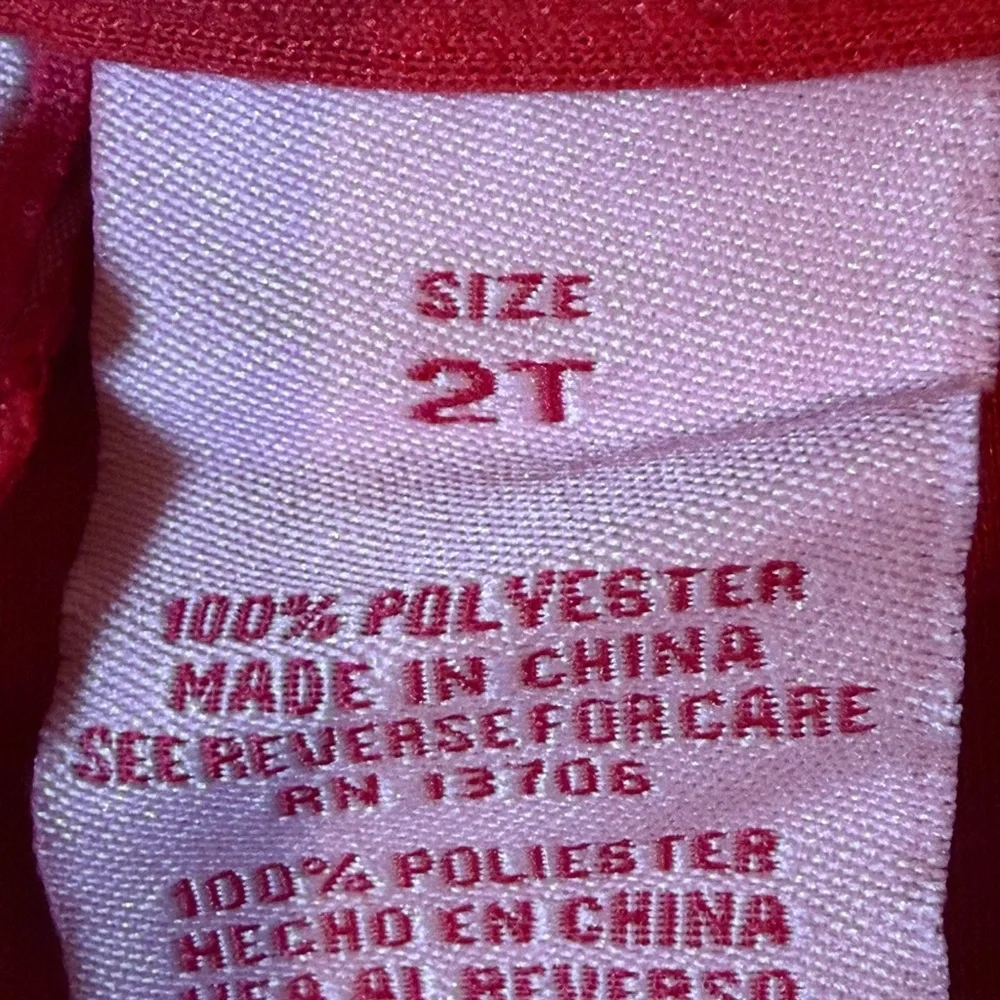 French Toast Toddler Girls Red and Black Pants Size 2T